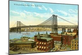 Williamsburg Bridge, New York City-null-Mounted Art Print