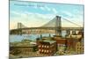 Williamsburg Bridge, New York City-null-Mounted Art Print