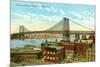 Williamsburg Bridge, New York City-null-Mounted Premium Giclee Print