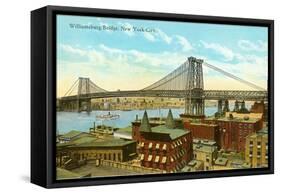 Williamsburg Bridge, New York City-null-Framed Stretched Canvas