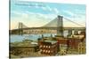 Williamsburg Bridge, New York City-null-Stretched Canvas