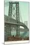 Williamsburg Bridge, New York City-null-Mounted Art Print