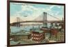 Williamsburg Bridge, New York City-null-Framed Art Print