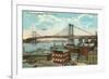 Williamsburg Bridge, New York City-null-Framed Art Print