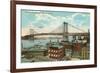 Williamsburg Bridge, New York City-null-Framed Art Print