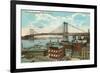 Williamsburg Bridge, New York City-null-Framed Art Print