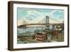 Williamsburg Bridge, New York City-null-Framed Art Print