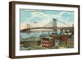 Williamsburg Bridge, New York City-null-Framed Art Print