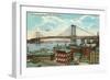 Williamsburg Bridge, New York City-null-Framed Art Print