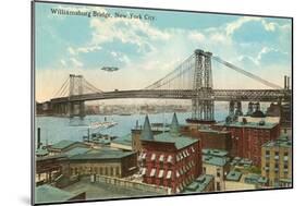 Williamsburg Bridge, New York City-null-Mounted Art Print