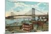 Williamsburg Bridge, New York City-null-Mounted Premium Giclee Print