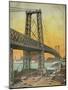 Williamsburg Bridge, New York, USA-null-Mounted Art Print