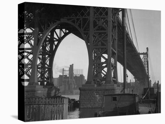 Williamsburg Bridge Spanning East River-Philip Gendreau-Stretched Canvas