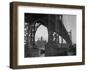 Williamsburg Bridge Spanning East River-Philip Gendreau-Framed Photographic Print