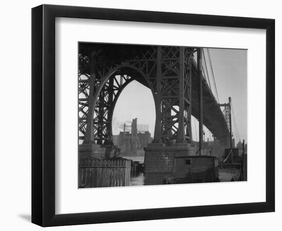 Williamsburg Bridge Spanning East River-Philip Gendreau-Framed Photographic Print