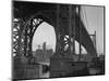 Williamsburg Bridge Spanning East River-Philip Gendreau-Mounted Photographic Print