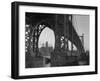 Williamsburg Bridge Spanning East River-Philip Gendreau-Framed Photographic Print