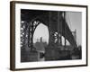 Williamsburg Bridge Spanning East River-Philip Gendreau-Framed Photographic Print