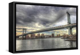 Williamsburg Bridge-Robert Goldwitz-Framed Stretched Canvas