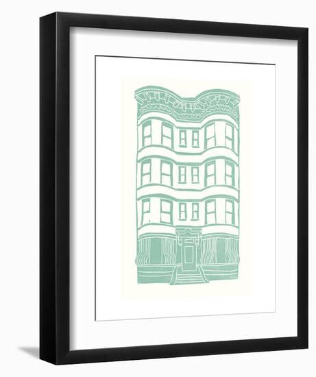 Williamsburg Building 4 (Brownstone)-live from bklyn-Framed Art Print