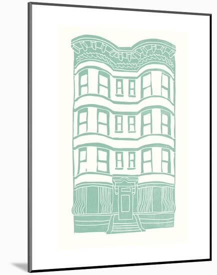 Williamsburg Building 4 (Brownstone)-live from bklyn-Mounted Art Print