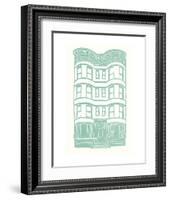 Williamsburg Building 4 (Brownstone)-live from bklyn-Framed Art Print