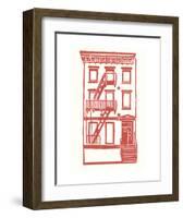 Williamsburg Building 7 (S. 4th and Driggs Ave.)-live from bklyn-Framed Art Print