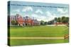 Williamsburg, VA, William and Mary College View of the Sunken Garden, Wren Building-Lantern Press-Stretched Canvas