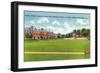 Williamsburg, VA, William and Mary College View of the Sunken Garden, Wren Building-Lantern Press-Framed Art Print