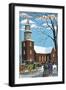 Williamsburg, Virginia - Bruton Parish Daytime Winter Scene-Lantern Press-Framed Art Print