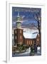 Williamsburg, Virginia - Bruton Parish in Snow-Lantern Press-Framed Art Print