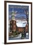 Williamsburg, Virginia - Bruton Parish in Snow-Lantern Press-Framed Art Print