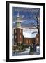 Williamsburg, Virginia - Bruton Parish in Snow-Lantern Press-Framed Art Print