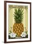 Williamsburg, Virginia - Colonial Pineapple-Lantern Press-Framed Art Print