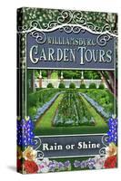 Williamsburg, Virginia - Garden Tours Vintage Sign-Lantern Press-Stretched Canvas