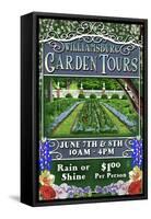 Williamsburg, Virginia - Garden Tours-Lantern Press-Framed Stretched Canvas