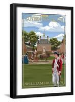 Williamsburg, Virginia - Governor's Palace in Spring-Lantern Press-Framed Art Print