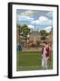Williamsburg, Virginia - Governor's Palace in Spring-Lantern Press-Framed Art Print