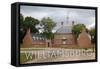 Williamsburg, Virginia - Governors Palace and Gray Sky-Lantern Press-Framed Stretched Canvas