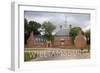 Williamsburg, Virginia - Governors Palace and Gray Sky-Lantern Press-Framed Art Print