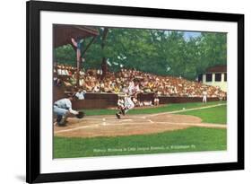 Williamsport, Pennsylvania - Kids Playing Little League Baseball-Lantern Press-Framed Art Print