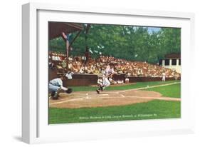 Williamsport, Pennsylvania - Kids Playing Little League Baseball-Lantern Press-Framed Art Print