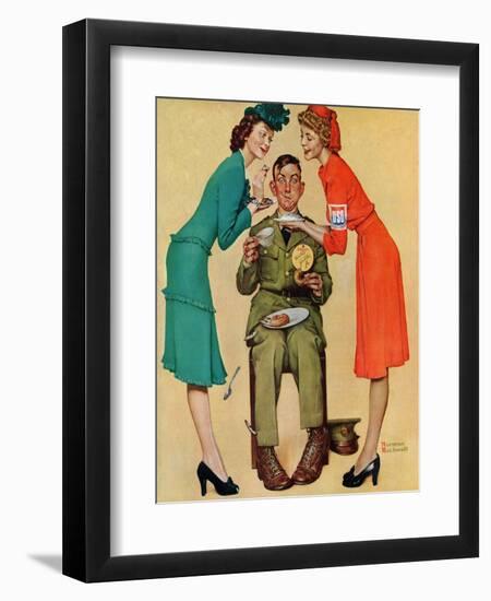 "Willie Gillis at the U.S.O.", February 7,1942-Norman Rockwell-Framed Giclee Print