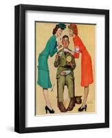 "Willie Gillis at the U.S.O.", February 7,1942-Norman Rockwell-Framed Premium Giclee Print