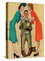 "Willie Gillis at the U.S.O.", February 7,1942-Norman Rockwell-Stretched Canvas