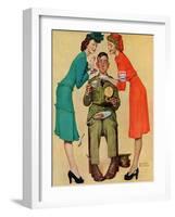 "Willie Gillis at the U.S.O.", February 7,1942-Norman Rockwell-Framed Giclee Print