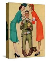 "Willie Gillis at the U.S.O.", February 7,1942-Norman Rockwell-Stretched Canvas