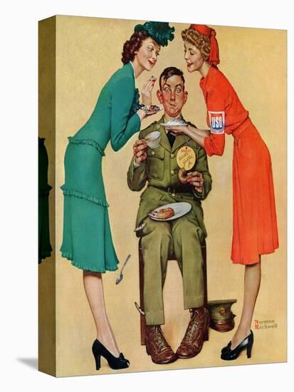 "Willie Gillis at the U.S.O.", February 7,1942-Norman Rockwell-Stretched Canvas