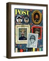 "Willie Gillis Generations" Saturday Evening Post Cover, September 16,1944-Norman Rockwell-Framed Giclee Print