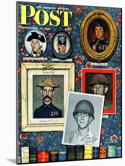 "Willie Gillis Generations" Saturday Evening Post Cover, September 16,1944-Norman Rockwell-Mounted Giclee Print